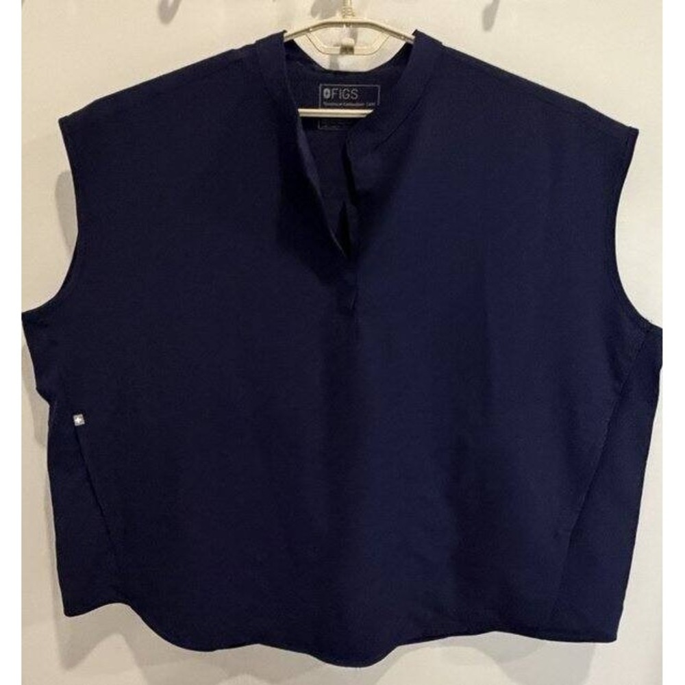 Figs Technical Collection Rafaela Oversized Scrub Top Navy Blue Size 4XL